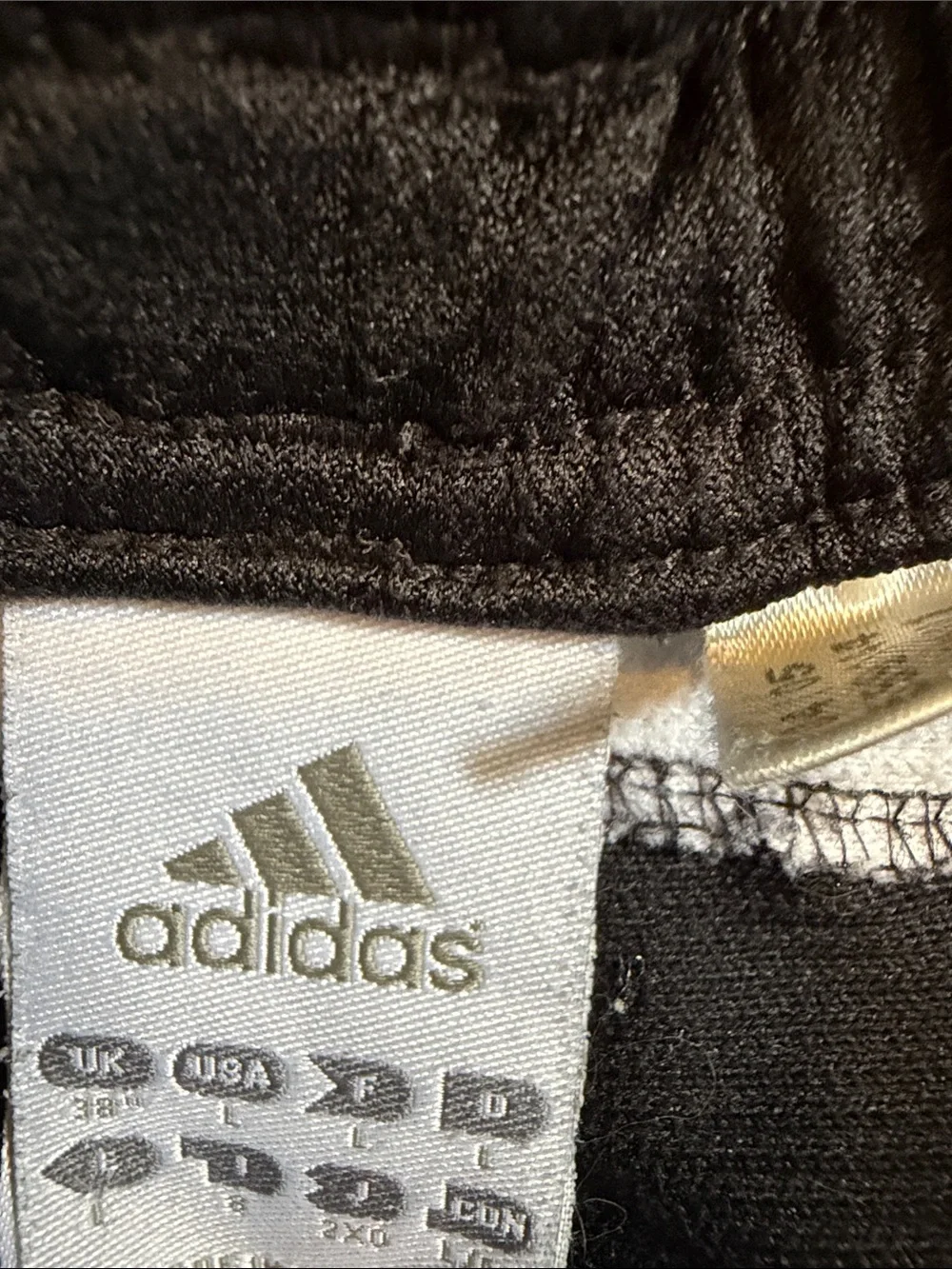 adidas Men’s Black Athletic Shorts with White Trim Panels